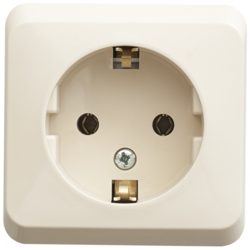 Розетка о/у Этюд 1м с/з кремовый IP20 16А (упак-17шт) SchE                                          фото 5                    