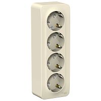 Розетка о/у Бланка 4м с/з с з/ш молочный IP20 16А изол.пл. (упак-4 шт) SchE          