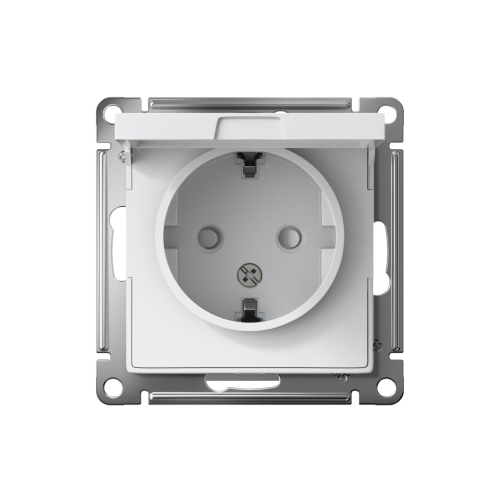 Розетка с/у AtlasDesign 1м с/з с з/ш белый IP20 механизм 16А с заш.крыш. (упак-15шт) SchE                                         фото 2                    