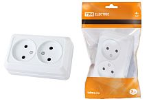 Розетка о/у Ладога 2м без з/к белая IP20 10А ТДМ          