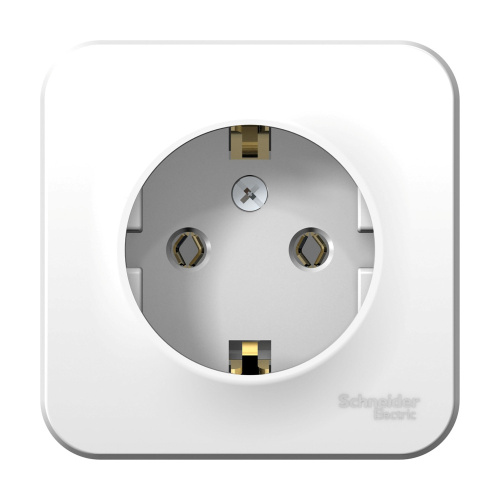 Розетка о/у Бланка 1м с/з белый IP20 16А изол.пл. (упак-12 шт) SchE                                        