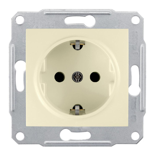 Розетка с/у Sedna 1м с/з бежевый IP20 механизм 16А (упак-10шт) SchE                                         фото 4                    