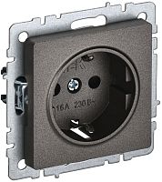 Розетка с/у BRITE 1м с/з с з/ш бронза IP20 механизм 16А ИЭК          