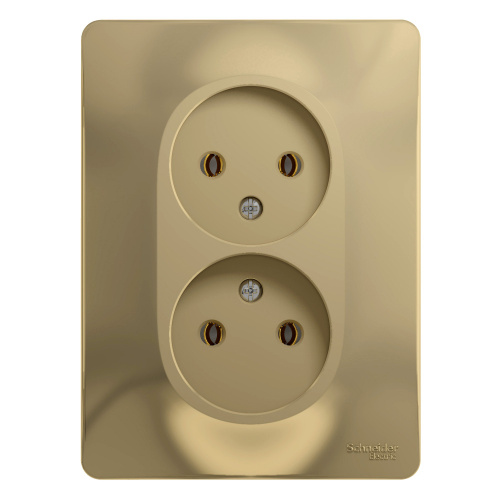 Розетка с/у GLOSSA 2м б/з титан IP20 в сборе 16А (упак-15шт) SchE                                        