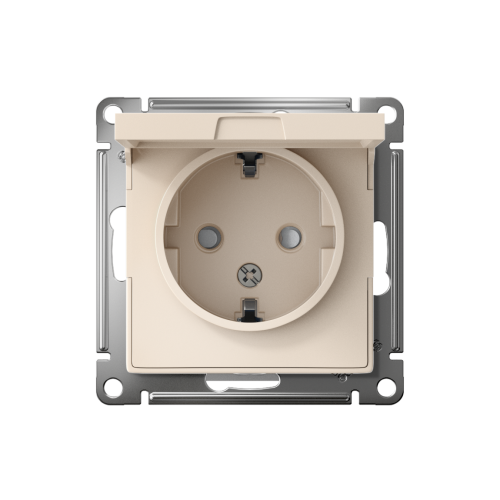 Розетка с/у AtlasDesign 1м с/з с з/ш бежевый IP20 механизм 16А с защ.крыш. (упак-15шт) SchE                                         фото 2                    