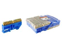 Шина N нулевая с изолятором "стойка бол." на DIN-рейку 8x12мм 12 групп ТДМ          