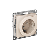 Розетка с/у AtlasDesign 1м с/з с з/ш бежевый IP20 механизм 16А выталк. (упак-15шт) SchE          