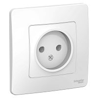 Розетка с/у Бланка 1м б/з белый IP20 16А (упак-10 шт) SchE          