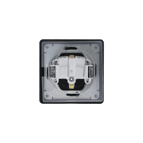 Розетка с/у GLOSSA 1м с/з с з/ш антрацит IP44 в сборе 16А 250В с защ.крыш. (упак-10шт) SchE                                         фото 6                    