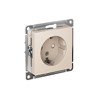Розетка с/у AtlasDesign 1м с/з с з/ш бежевый IP20 механизм 16А (упак-20шт) SchE          