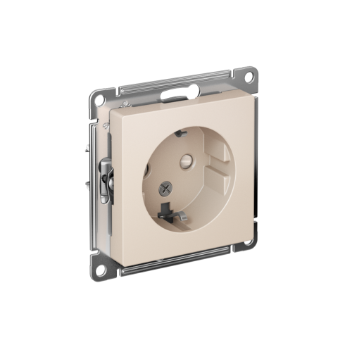 Розетка с/у AtlasDesign 1м с/з с з/ш бежевый IP20 механизм 16А (упак-20шт) SchE                                        