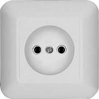 Розетка с/у Прима 1м б/з белый IP20 10А розн.упак (упак-99шт) SchE          