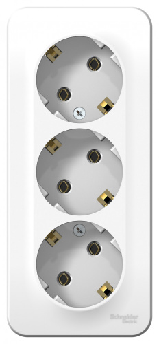 Розетка о/у Бланка 3м с/з белый IP20 16А изол.пл. (упак-5 шт) SchE                                         фото 2                    