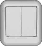 Выключатель о/у Прима 2кл белый IP20 6А с изол. пл. (упак-129шт) SchE          
