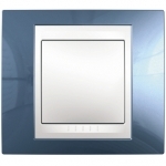 Рамка Unica Хамелеон 1м голубой лед/белый SchE          