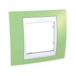 Рамка Unica Хамелеон 1м зеленое яблоко/белый SchE          