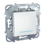 Выключатель с/у Unica 1кл белый IP20 механизм 10АХ 250В с инд. (упак-10шт) SchE          