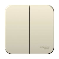 Выключатель о/у Бланка 2кл молочный IP20 10А с изол.пл. (упак-15 шт) SchE          