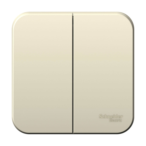 Выключатель о/у Бланка 2кл молочный IP20 10А с изол.пл. (упак-15 шт) SchE                                        