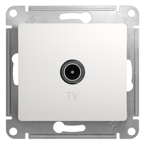 Розетка с/у GLOSSA TV 1м белый механизм 1DB оконечная (упак-10 шт)SchE                                        