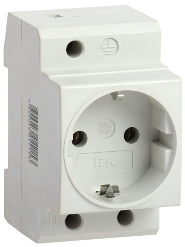 Розетка РАр10-3-ОП с заземлением на DIN-рейку ИЭК                                        