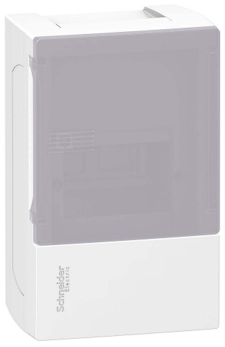 Бокс MINI PRAGMA IP40 1ряд/4мод.нав.дым. дв. SchE MIP12104T                                         фото 4                    