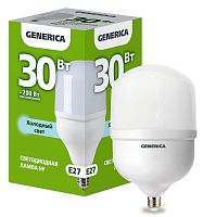 Лампа светодиодная  30Вт E27 HP 6500К (упак-25шт) GENERICA          