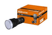 Лампа сигнальная AD-16DS белый 230В АС (LED)матрица d16мм ТДМ          