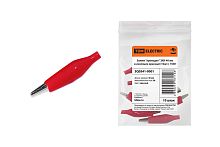 Зажим "крокодил" ЗКИ 3А 40мм в изоляции красный (10шт) ТДМ          