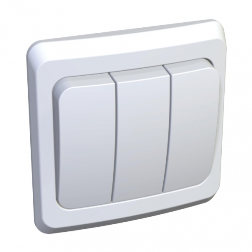 Выключатель c/у Этюд 3кл белый IP20 10А (упак-20шт) SchE                                         фото 4                    