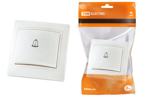 Кнопка звонковая 6А белая "Таймыр" ТДМ                                        