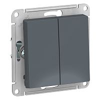 Выключатель с/у AtlasDesign 2кл грифель, механизм IP20 10А (упак-10шт) SchE          