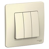 Выключатель с/у Бланка 3кл молочный IP20 10А (упак-10шт) SchE          