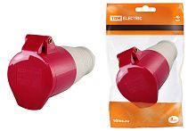 Розетка 224 переносная 3Р+РЕ 32А 380В IP44 ТДМ          