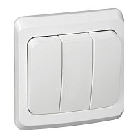 Выключатель c/у Этюд 3кл белый IP20 10А (упак-20шт) SchE          