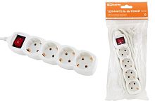 Удлинитель бытовой  У04В выключатель, 4 гнезда, 5м, с/з, ПВС 3х1мм2  16А/250В ТДМ заменаSQ1303-1427          