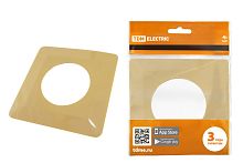 Одноместная защитная рамка для выключателей или розеток для защиты обоев 130х130 мм, сл. кость ТДМ          