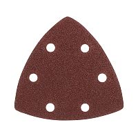 Треугольник шлифовальный на липучке,  80х80х80мм, Р80, 6 отверстий, (упаковка - 5 шт) PATRIOT          