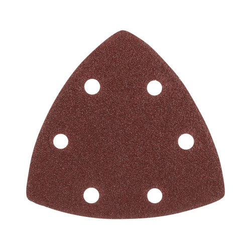 Треугольник шлифовальный на липучке,  80х80х80мм, Р80, 6 отверстий, (упаковка - 5 шт) PATRIOT                                        