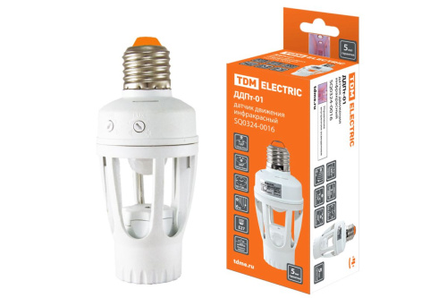 Датчик движения     60Вт ДДПт-01 в патрон IP20 ТДМ                                        