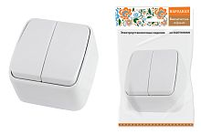 Выключатель о/у Дача 2кл белый IP20 10А  Народная ТДМ          