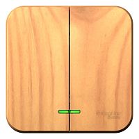 Выключатель о/у Бланка 2кл ясень IP20 10А с инд. и с изол.пл. (упак-15 шт) SchE          