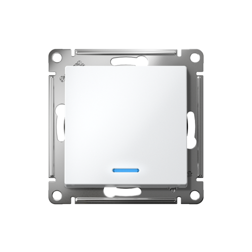 Переключатель с/у AtlasDesign 1кл. белый, механизм IP20 10А с инд. на 2 направления (упак-20шт) SchE                                         фото 2                    