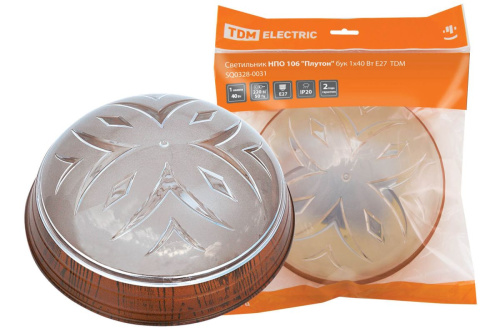 Светильник НПО 40Вт Е27 НПО 106 "Плутон" бук 1х40Вт ТДМ                                        