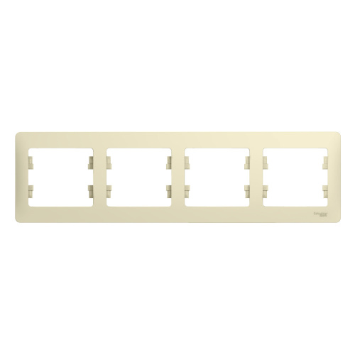 Рамка GLOSSA 4м бежевый, горизонтальная (упак-15шт) SchE                                        