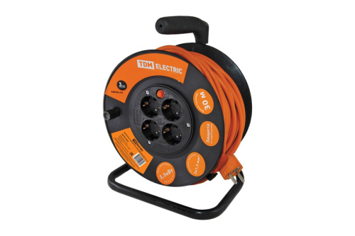 Удлинитель силовой УКз16-004 (4 места/30м ПВС 3х1,5) ТДМ                                        