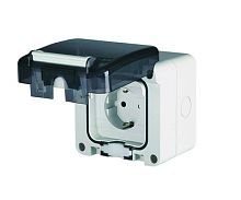 Розетка настенная. Защита IP66 с вставленной вилкой          