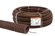 Труба гофрированная ПВХ с зондом 16 (25м) легкая "ЭКО" бук ТДМ          