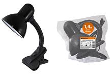 Светильник настольный прищепка 60Вт, E27 черный (мягкая упак.) ТДМ          