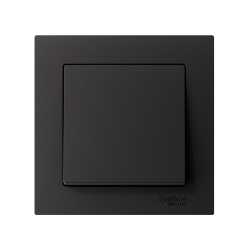 Выключатель с/у AtlasDesign 1кл карбон, в сборе IP20 10А (упак-5шт) SchE                                         фото 2                    